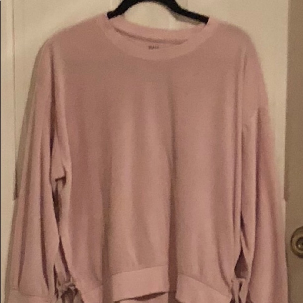 ANA soft pink tie sides sweatshirt